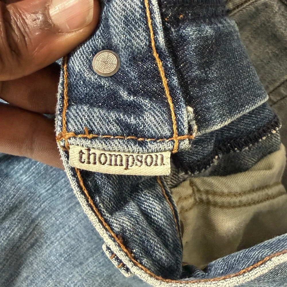 Vtg Y2K Polo Ralph Lauren THOMPSON Relaxed Fit Blue Denim Jeans 34x34 Wide Leg